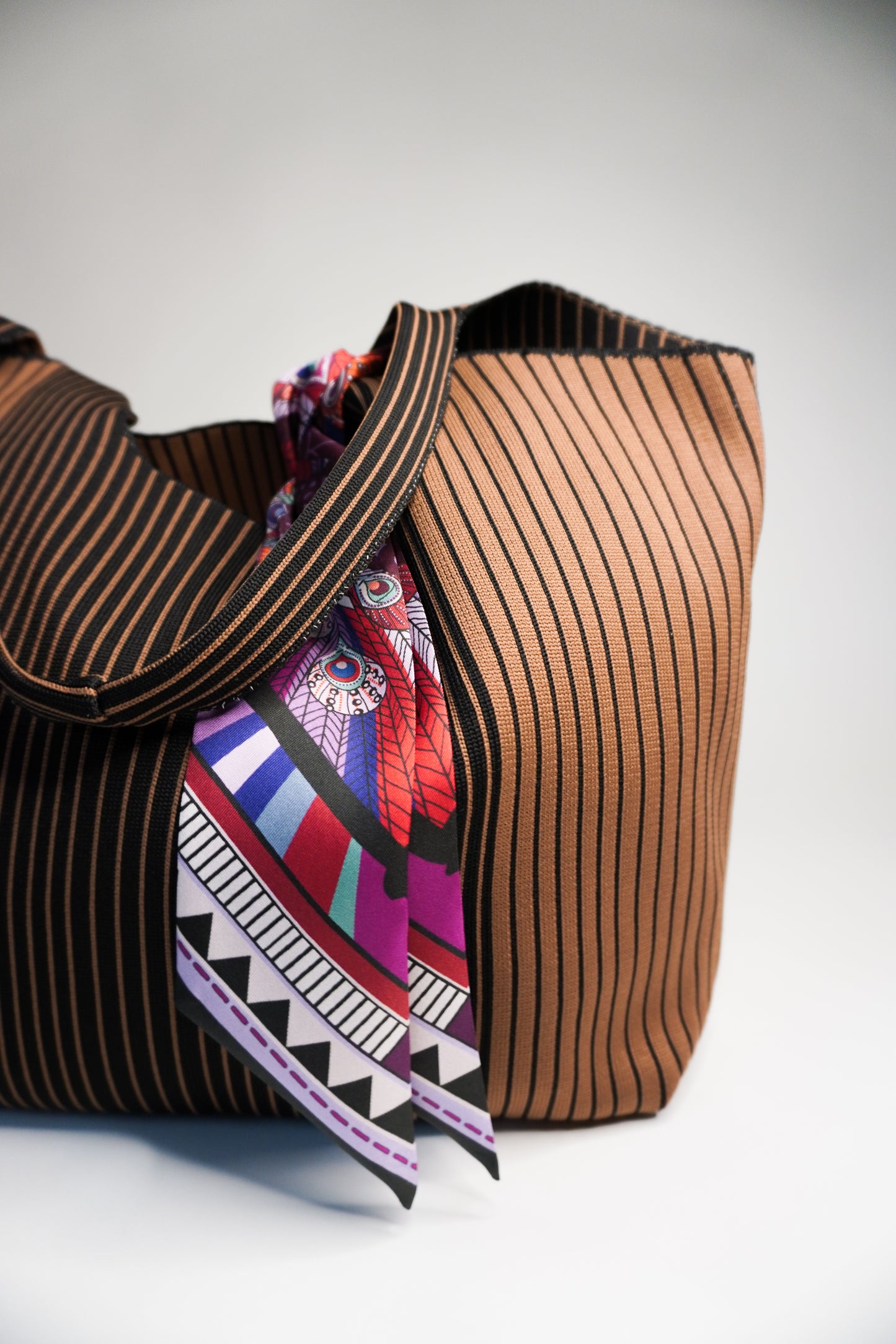 ABCxCB Grey | Brown Tote & The Kathy Silk Mini