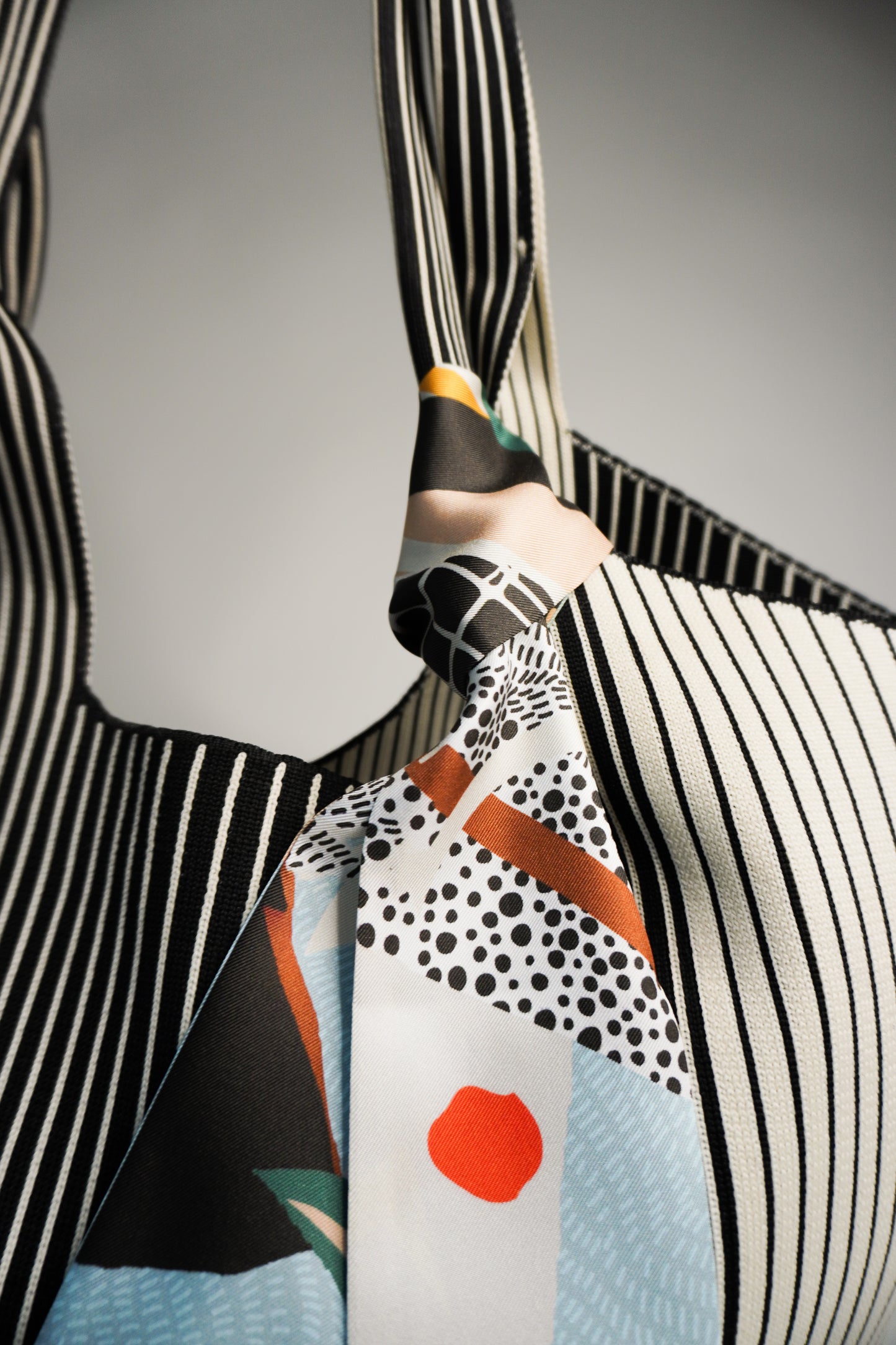 ABCxCB Grey | White Tote & The Katie Silk Mini