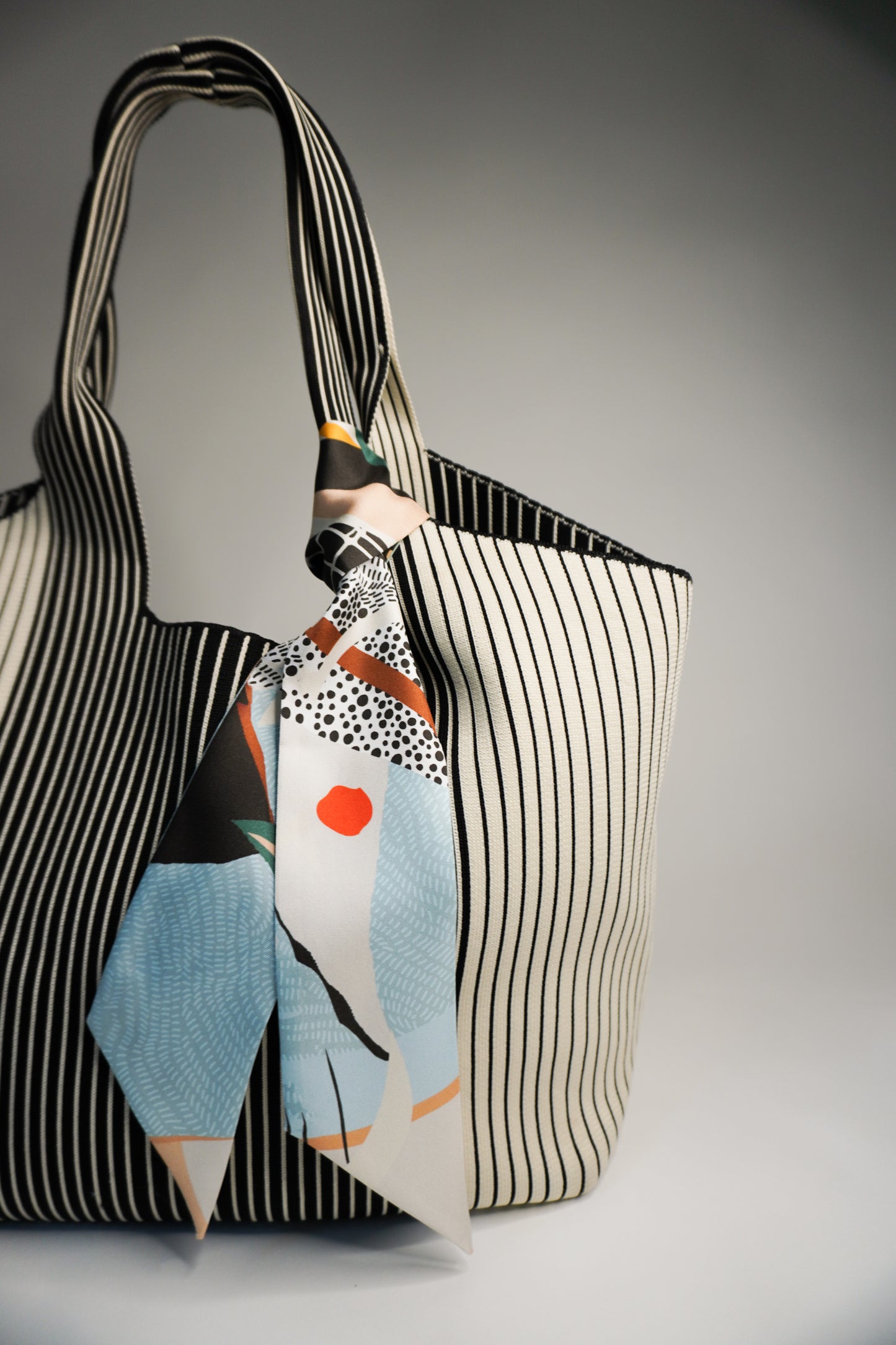 ABCxCB Grey | White Tote & The Katie Silk Mini