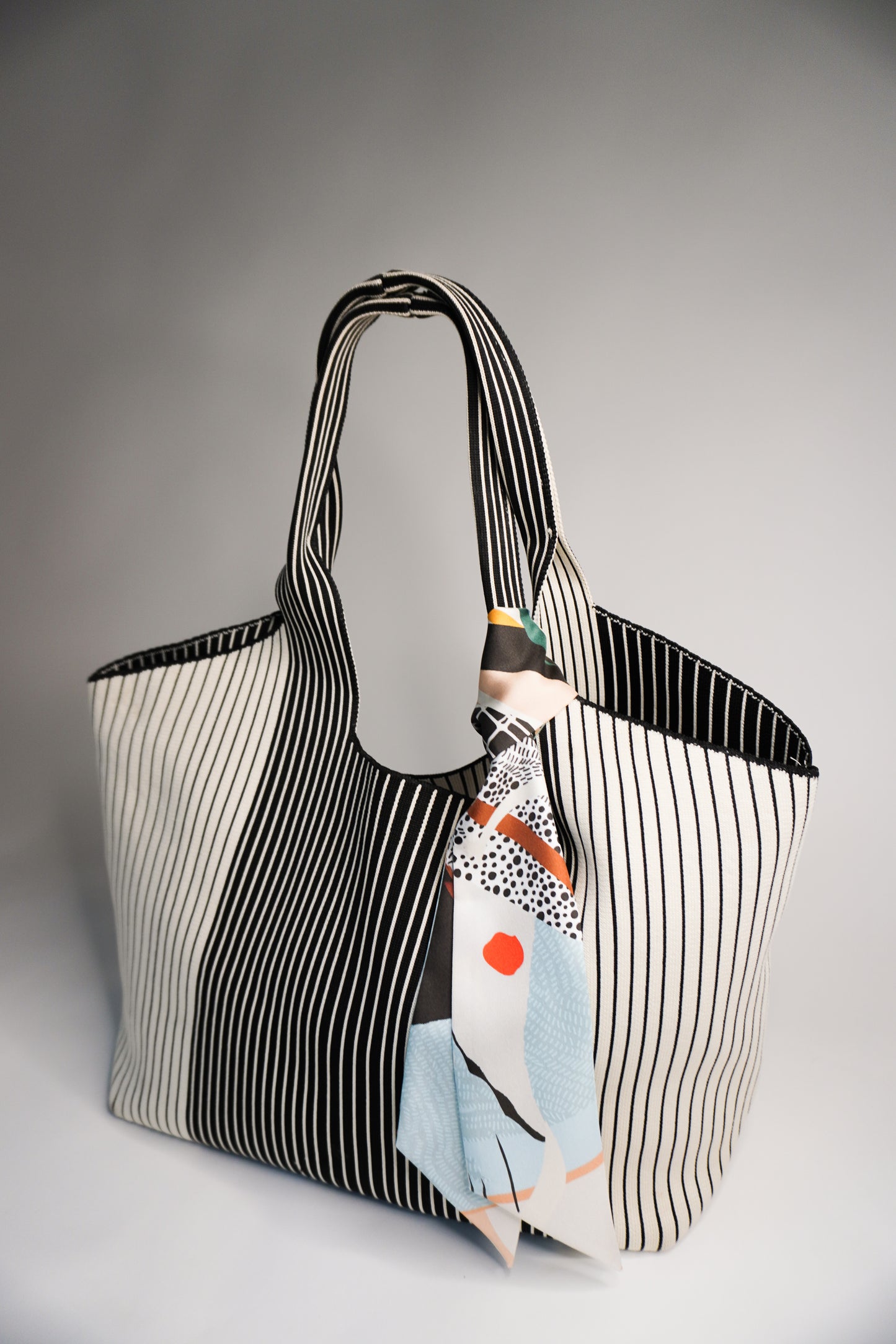 ABCxCB Grey | White Tote & The Katie Silk Mini