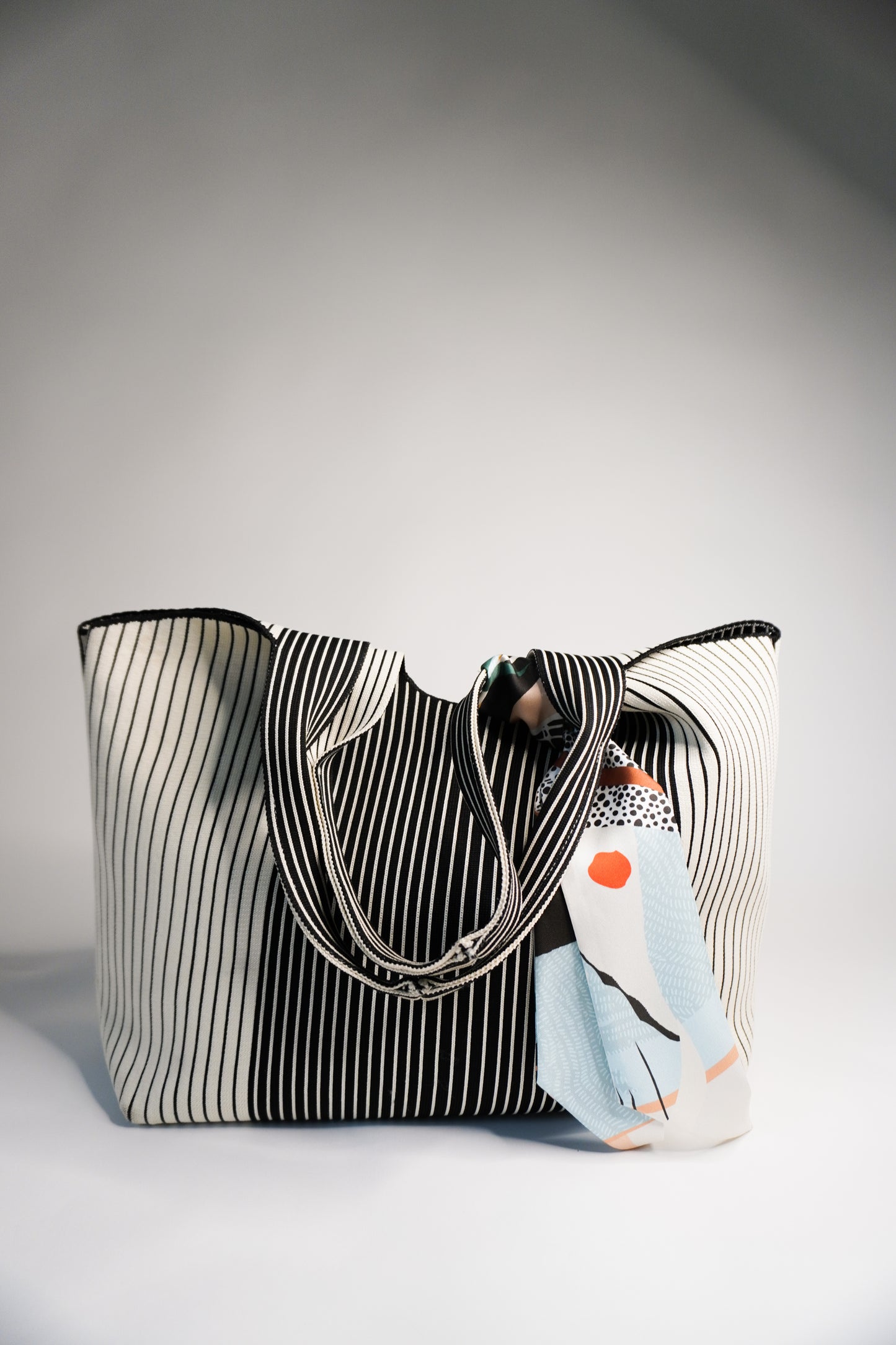 ABCxCB Grey | White Tote & The Katie Silk Mini