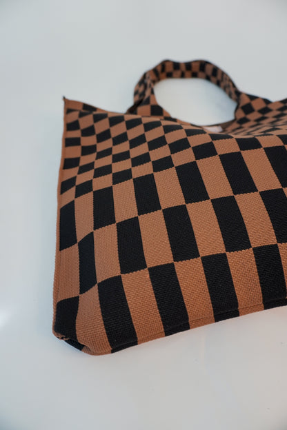 Classic Checkered Skinny Tote