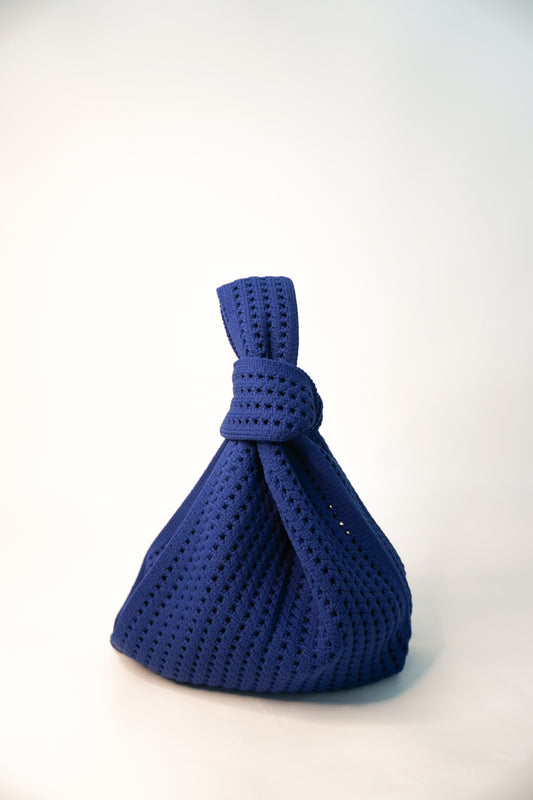 Navy Crochet Handbag